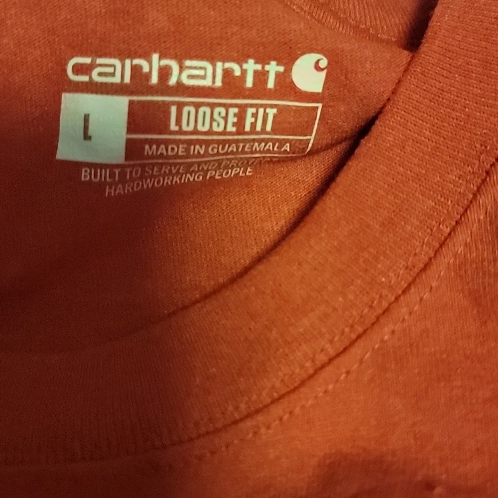 Carhartt Loose-Fit Heavyweight Logo Sleeve Graphic Long-Sleeve T-Shirt for Men - Picture 3 of 4